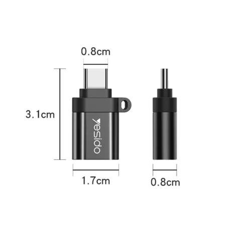 Adaptor OTG Type-C la USB 3.0 5Gbps - Yesido (GS06) - Black