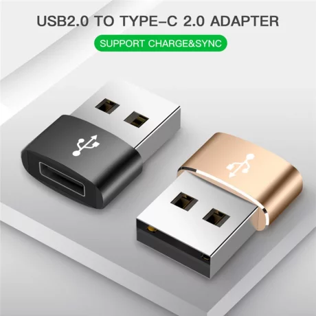Adaptor Type-C la USB, 3A - Techsuit Adapter - Black