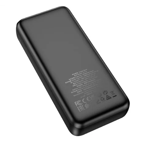 Baterie Externa 2x USB, Type-C, Micro-USB, 2A, 20000mAh - Hoco Smart (J111A) - Black