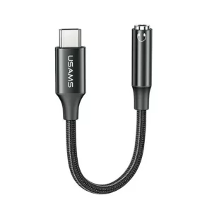Cablu Adaptor audio Type-C la Jack Usams AU16 (US-SJ599) - Black