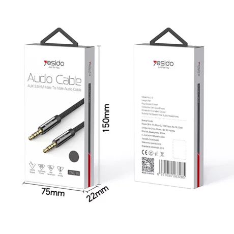 Cablu Audio Jack la Jack 1m - Yesido (YAU14) - Black