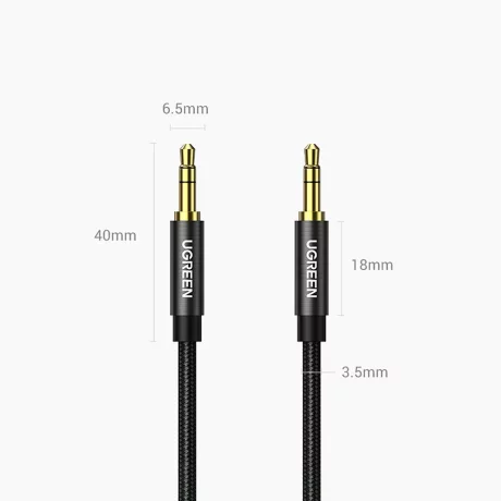 Cablu Audio Jack la Jack 2m - Ugreen (50363) - Black