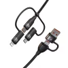 Cablu de Date 6in1, USB, Type C la Lightning, USB, Type C, Fast Charging, 100W, 1.2m - Usams (US-SJ645) - Black