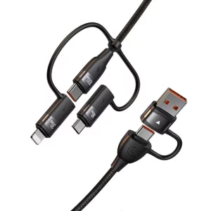 Cablu de Date 6in1, USB, Type C la Lightning, USB, Type C, Fast Charging, 100W, 1.2m - Usams (US-SJ645) - Black