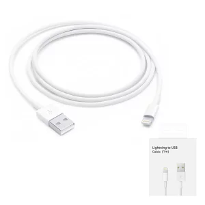 Cablu de Date USB-A la Lightning, 1m - Apple A1480 (MXLY2ZM/A) - White (Blister Packing)