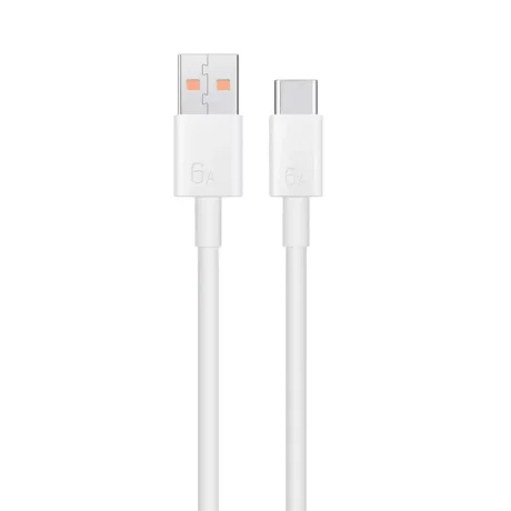 Cablu de Date USB la Type-C, Super Fast Charging 6A, 66W, 1m - Huawei (LX04072043/04072004) - White (Bulk Packing)