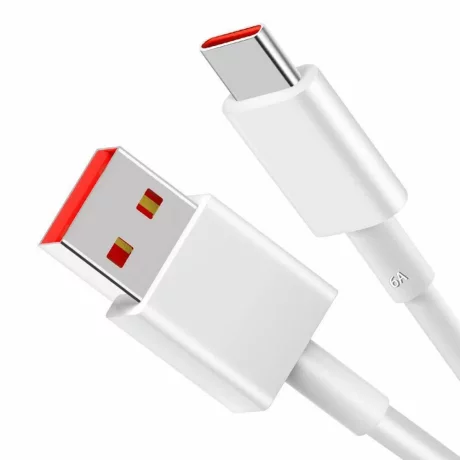 Cablu de Date USB la Type-C, Super Fast Charging 6A, 66W, 1m - Huawei (LX04072043/04072004) - White (Bulk Packing)