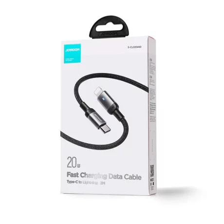 Cablu Type-C la Lightning, LED Light, 20W, 1.2m - JoyRoom (S-CL020A10) - Black