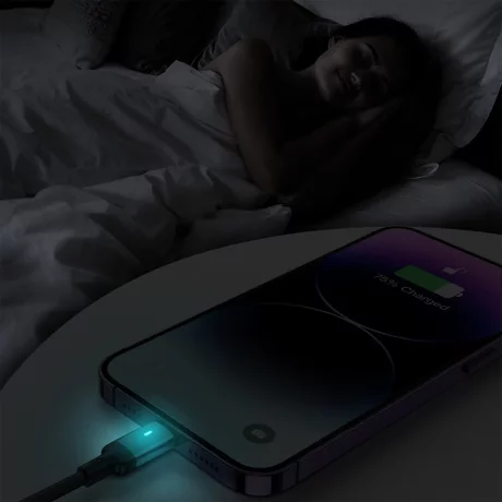 Cablu Type-C la Lightning, LED Light, 20W, 1.2m - JoyRoom (S-CL020A10) - Black