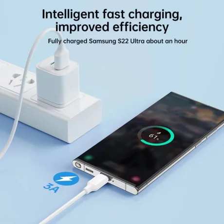 Cablu USB la Type-C, Fast Charging, 480Mbps, 3A, 2m - JoyRoom (S-UC027A9) - White