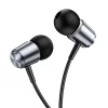 Casti Audio cu Fir Jack 3.5mm cu Microfon, 1.2m - Hoco (M108) - Metal Gray