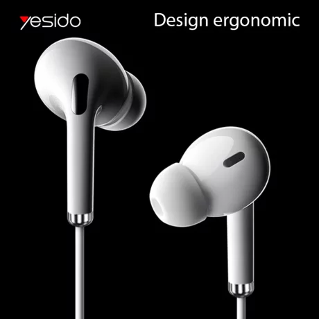 Casti Audio Type-C Stereo cu Microfon, 1.2m - Yesido (YH35) - White