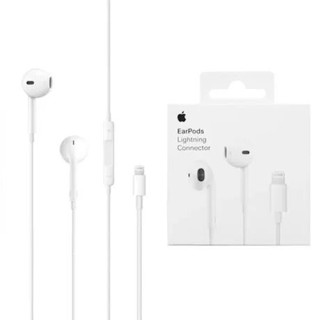Casti cu Fir, Microfon si Mufa Lightning - Apple A1748 (MMTN2ZM/A) - White (Blister Packing)