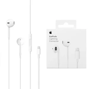 Casti cu Fir, Microfon si Mufa Lightning - Apple A1748 (MWTY3ZM/A) - White (Blister Packing)