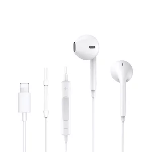 Casti cu Fir Stereo Lightning, Half-in-Ear - JoyRoom (JR-EP3) - White