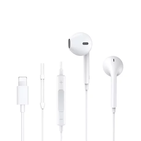 Casti cu Fir Stereo Lightning, Half-in-Ear - JoyRoom (JR-EP3) - White