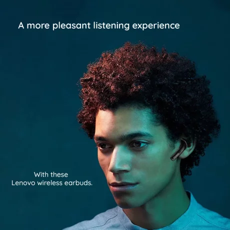 Casti Fara Fir, True Wireless, Half-In-Ear - Lenovo LivePods LP1 (20817) - Black