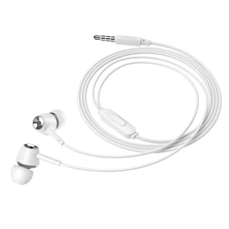 Casti Jack cu Microfon, 1.2m - Hoco Graceful (M70) - White