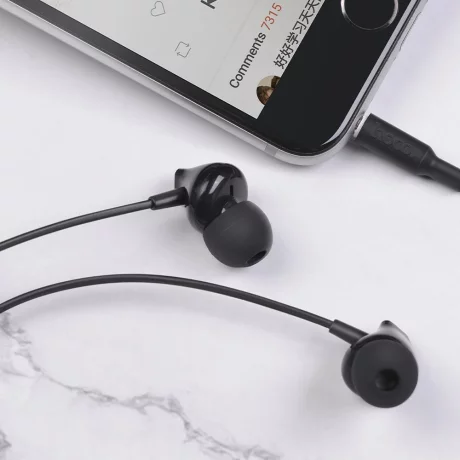 Casti Jack cu Microfon, 1.2m - Hoco Perfect Sound (M60) - Black
