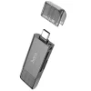 Cititor de Carduri USB, Type-C 3.0 la MicroSD, SD - Hoco (HB39) - Metal Gray