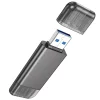 Cititor de Carduri USB, Type-C 3.0 la MicroSD, SD - Hoco (HB39) - Metal Gray