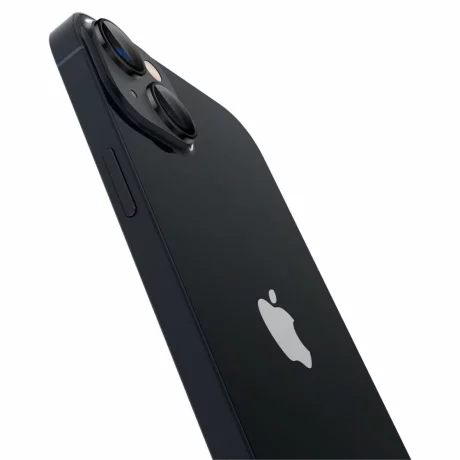 Folie Camera pentru iPhone 14 / iPhone 14 Plus (set 2) - Spigen Glas.tR Optik EZ Fit Pro - Black