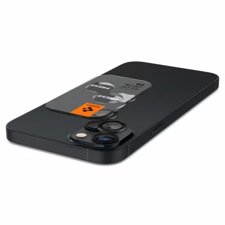 Folie Camera pentru iPhone 14 / iPhone 14 Plus (set 2) - Spigen Glas.tR Optik EZ Fit Pro - Black