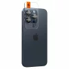Folie Camera pentru iPhone 14 Pro  / 14 Pro Max / 15 Pro / 15 Pro Max (set 2) - Spigen Glas.tR Optik EZ Fit Pro - Blue Titanium