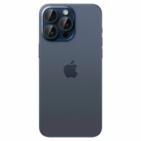 Folie Camera pentru iPhone 14 Pro  / 14 Pro Max / 15 Pro / 15 Pro Max (set 2) - Spigen Glas.tR Optik EZ Fit Pro - Blue Titanium