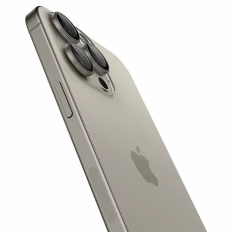 Folie Camera pentru iPhone 14 Pro  / 14 Pro Max / 15 Pro / 15 Pro Max (set 2) - Spigen Glas.tR Optik EZ Fit Pro - Natural Titanium
