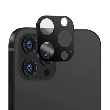 Folie Camera pentru iPhone 14 Pro / iPhone 14 Pro Max - Techsuit Full Camera Glass - Black