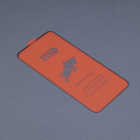 Folie pentru iPhone 13 Pro Max / iPhone 14 Plus - Techsuit 111D Full Cover / Full Glue Glass - Black