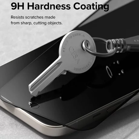 Folie pentru iPhone 15 / iPhone 16 - Ringke Tempered Glass - Privacy