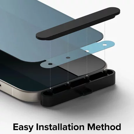 Folie pentru iPhone 15 / iPhone 16 - Ringke Tempered Glass - Privacy