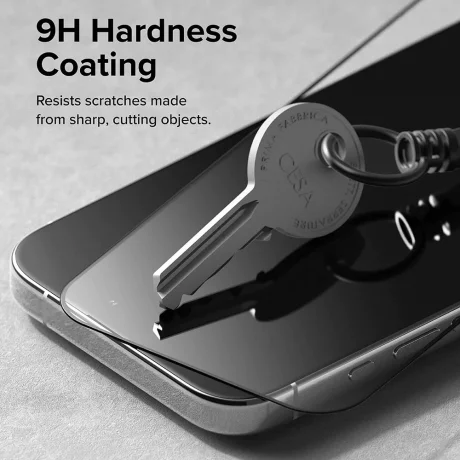 Folie pentru iPhone 15 Pro Max - Ringke Tempered Glass - Black