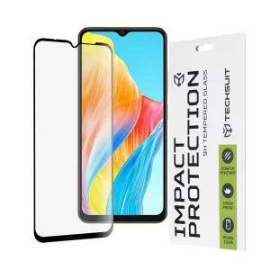 Folie pentru Oppo A38 / A18 - Techsuit 111D Full Cover / Full Glue Glass - Black