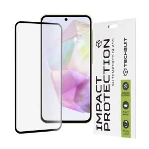 Folie pentru Samsung Galaxy A35 5G / A55 5G / M35 - Techsuit 111D Full Cover / Full Glue Glass - Black