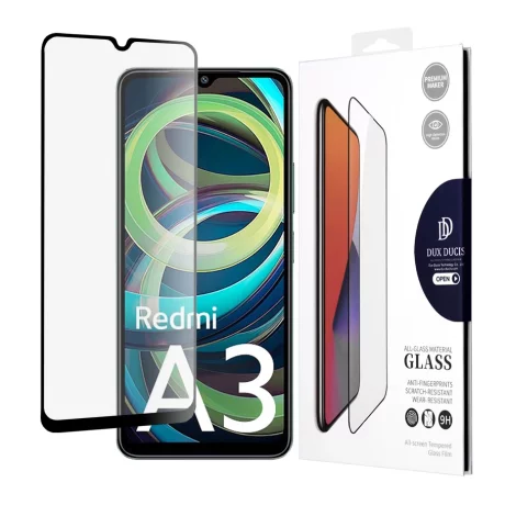 Folie pentru Xiaomi Redmi A3 - Dux Ducis Tempered Glass - Black
