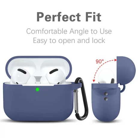Husa pentru AirPods Pro 1 / 2 - Techsuit Silicone Case - Navy Blue