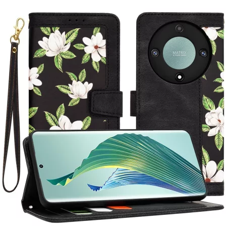 Husa pentru Honor Magic5 Lite - Techsuit FlipCraft - Flowers of the Dawn