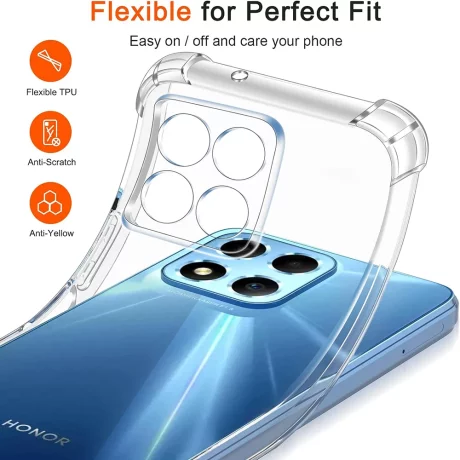 Husa pentru Honor X6 / X8 5G / 70 Lite - Techsuit Shockproof Clear Silicone - Clear