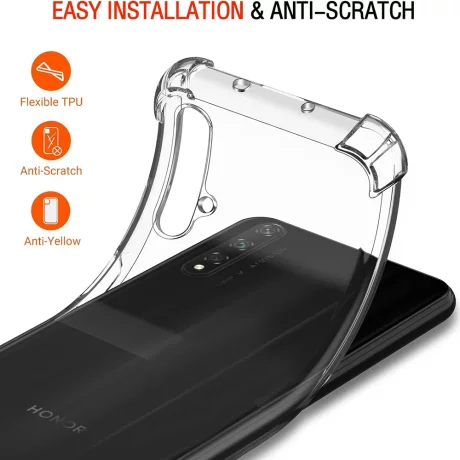 Husa pentru Huawei Nova 5T / Honor 20 - Techsuit Shockproof Clear Silicone - Clear