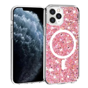 Husa pentru iPhone 11 Pro - Techsuit Sparkly Glitter MagSafe - Pink