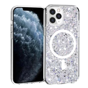 Husa pentru iPhone 11 Pro - Techsuit Sparkly Glitter MagSafe - White