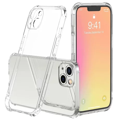 Husa pentru iPhone 15 Plus - Techsuit Shockproof Clear Silicone - Clear