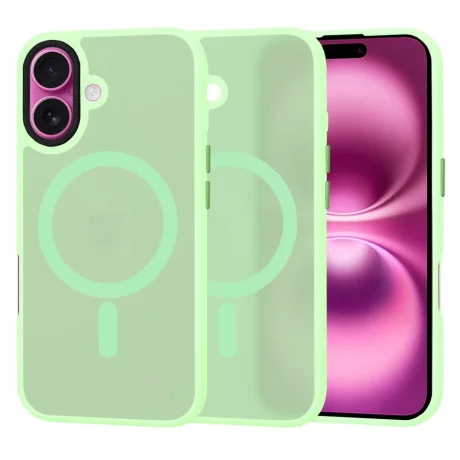 Husa pentru iPhone 16 Plus - Techsuit HaloFrost MagSafe Series - Light Green
