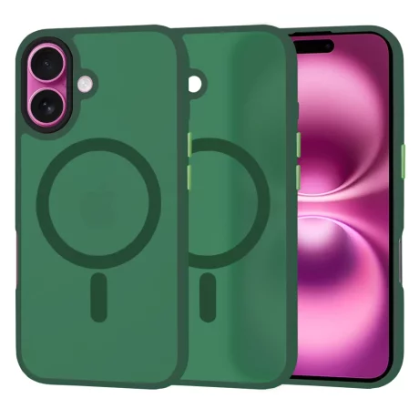 Husa pentru iPhone 16 Plus - Techsuit HaloFrost MagSafe Series - Midnight Green