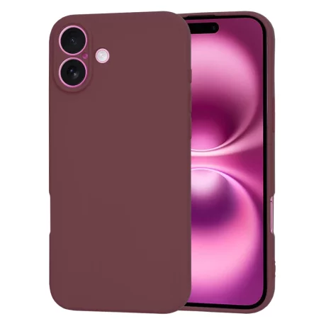 Husa pentru iPhone 16 Plus - Techsuit SoftFlex - Plum Red