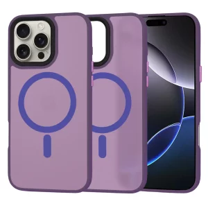 Husa pentru iPhone 16 Pro Max - Techsuit HaloFrost MagSafe Series - Deep Purple