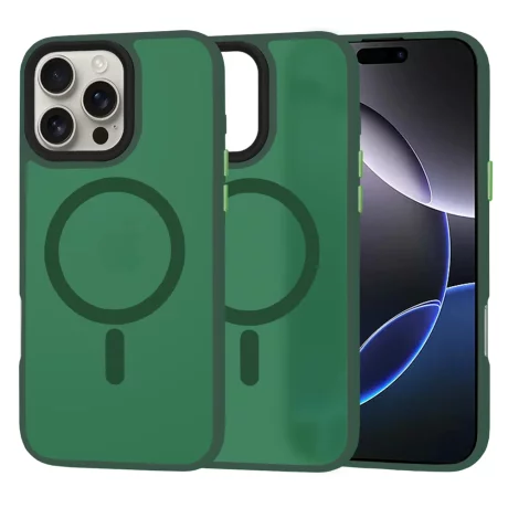 Husa pentru iPhone 16 Pro Max - Techsuit HaloFrost Series - Midnight Green